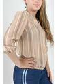 Blusa Para Mujer Manga 3/4 Beige Marca L&H de L&H