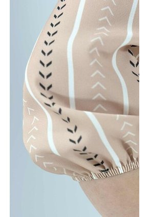 Blusa Para Mujer Manga 3/4 Beige Marca L&H