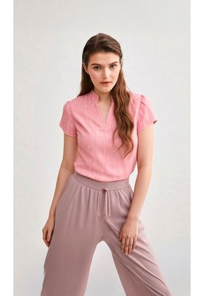 Blusa Para Mujer Manga Corta Rosado Marca L&H