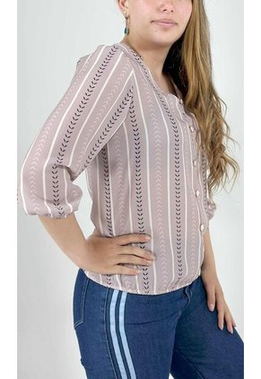 Blusa Para Mujer Manga 3/4 Lila Marca L&H