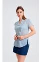 Blusa Para Mujer Manga Corta Azul Marca L&H de L&H