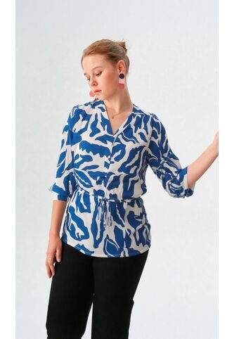 Blusa Para Mujer Manga Larga Azul Marca L&H Ref. 5P412243 L&H