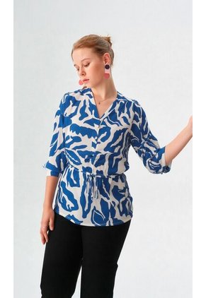 Blusa Para Mujer Manga Larga Azul Marca L&H Ref. 5P412243