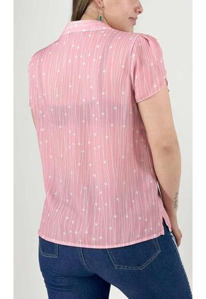 Blusa Para Mujer Manga Corta Rosado Marca L&H
