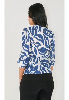 Blusa Para Mujer Manga Larga Azul Marca L&H Ref. 5P412243