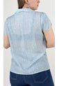 Blusa Para Mujer Manga Corta Azul Marca L&H de L&H