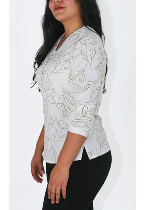 Blusa Para Mujer Manga 3/4 Verde Marca L&H Ref. 5P412249