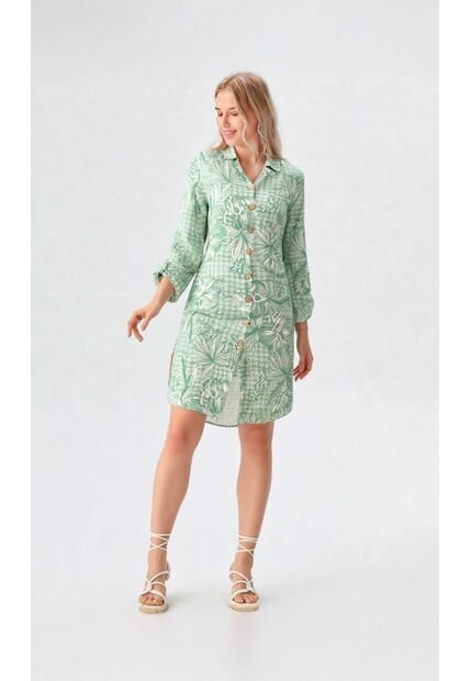 Bluson Para Mujer Manga 3/4 Verde Marca L&H