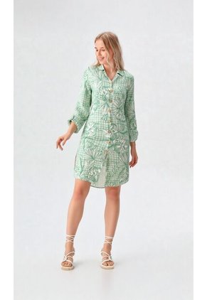 Bluson Para Mujer Manga 3/4 Verde Marca L&H