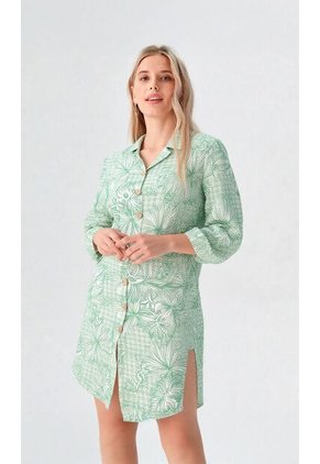 Bluson Para Mujer Manga 3/4 Verde Marca L&H