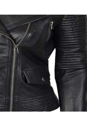 Chaqueta De Cuero Negro La Chamarra-Asima