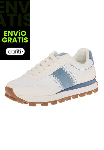 Zapatos Casuales Tipo Sneakers Para Mujer Blanco La Gear 210875 LA GEAR