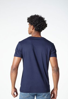 Camiseta Azul Navy-Blanco Lacoste