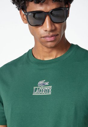 Camiseta Verde-Blanco Lacoste