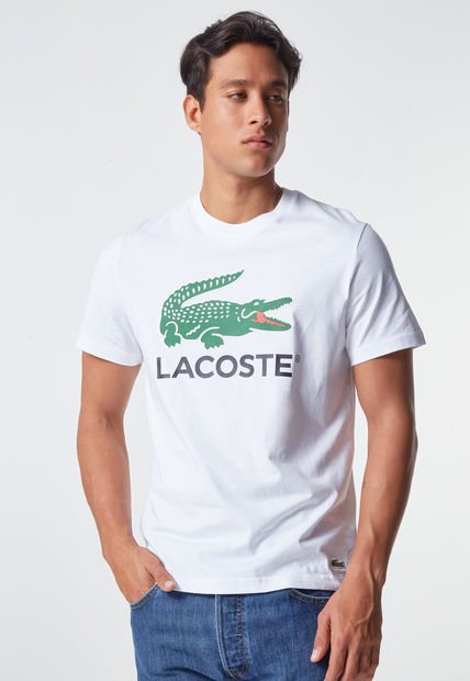 Camiseta Blanco-Verde-Negro Lacoste