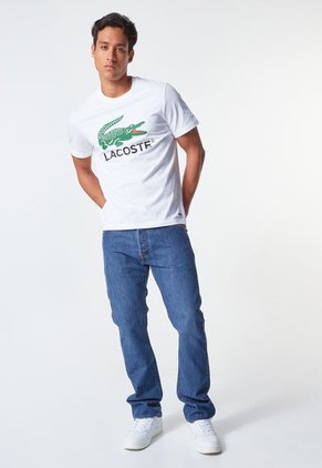Camiseta Blanco-Verde-Negro Lacoste