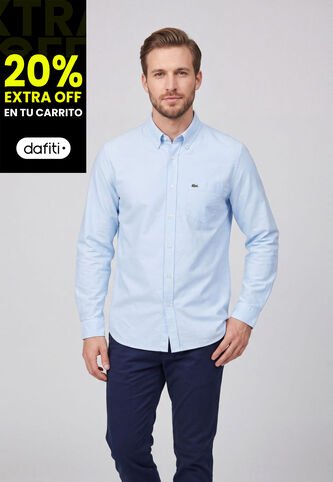 Camisa LACOSTE Oxford  Azul Lacoste