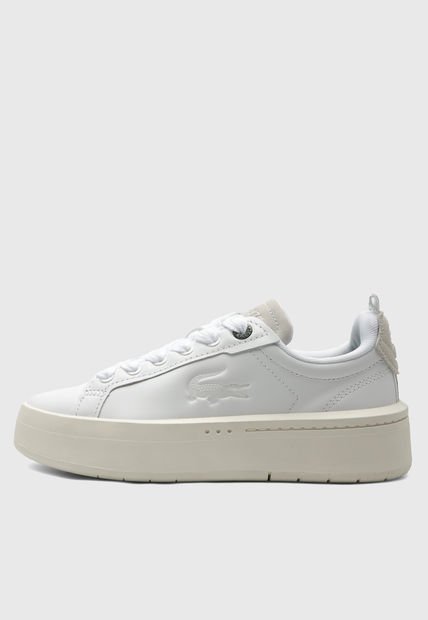 Tenis Lifestyle Blanco-Marfil-Gris Lacoste Carnaby Platform