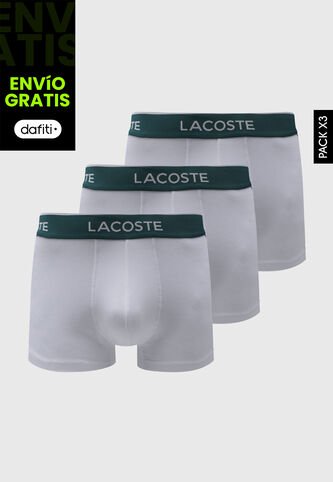 Bóxer x3 LACOSTE Blanco Lacoste