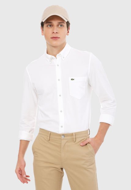 camisas lacoste blanca