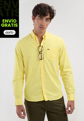 Camisa LACOSTE Oxford Amarillo Lacoste