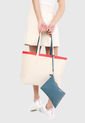 Bolso Doble Faz Beige-Rojo-Azul Lacoste Tote Bag de Lacoste