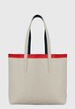 Bolso Doble Faz Beige-Rojo-Azul Lacoste Tote Bag de Lacoste