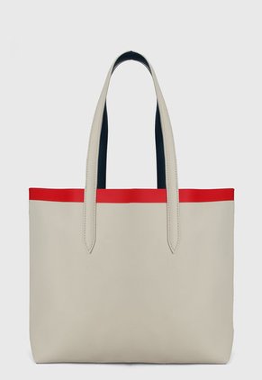 Bolso Doble Faz Beige-Rojo-Azul Lacoste Tote Bag
