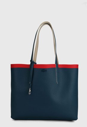 Bolso Doble Faz Beige-Rojo-Azul Lacoste Tote Bag