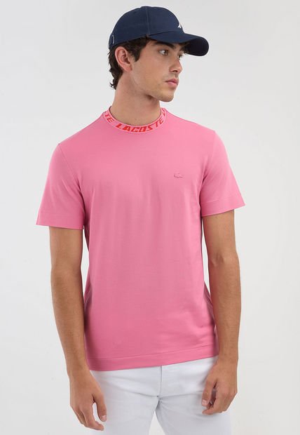 Camiseta Rosa-Blanco LACOSTE