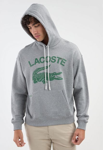 Hoodie Gris-Verde LACOSTE