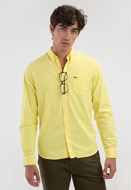 Camisa Amarillo LACOSTE Oxford