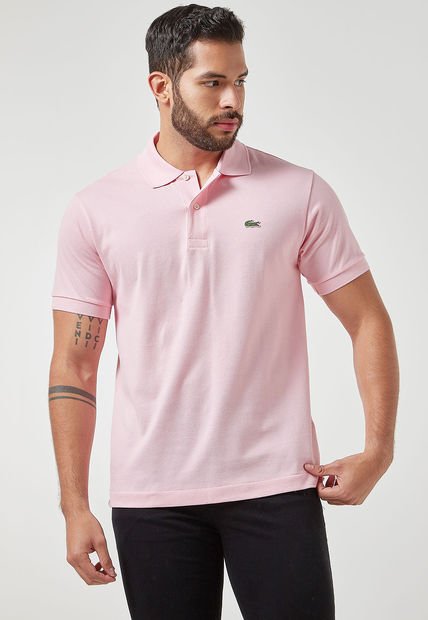 Polo Rosa-Blanco-Verde Lacoste