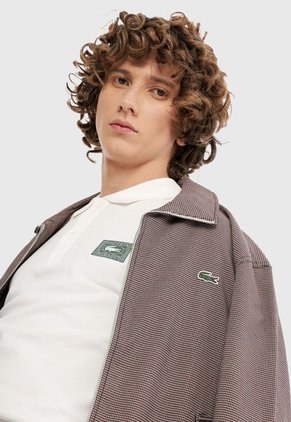 Polo Blanco-Verde Lacoste