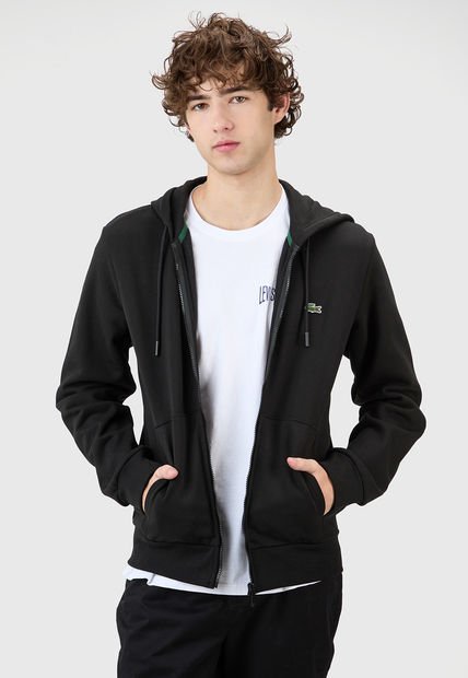 Hoodie LACOSTE Color Block Negro