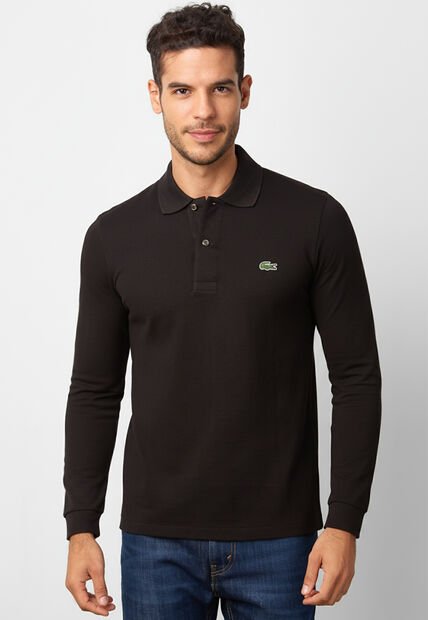 Polo Manga Larga LACOSTE Negro