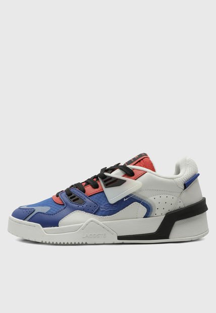 Tenis Lifestyle Blanco-Azul-Rojo Lacoste LT Court