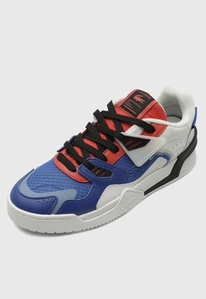 Tenis Lifestyle Blanco-Azul-Rojo Lacoste LT Court