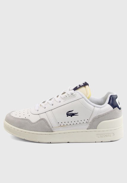 Tenis Lifestyle Blanco-Gris-Azul Lacoste T-Clip