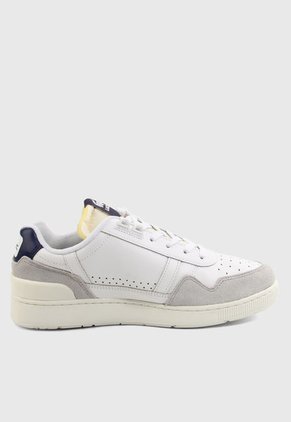 Tenis Lifestyle Blanco-Gris-Azul Lacoste T-Clip