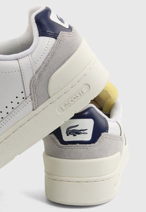 Tenis Lifestyle Blanco-Gris-Azul Lacoste T-Clip
