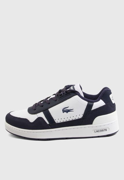 Tenis Lifestyle Blanco-Azul Navy Lacoste T-Clip