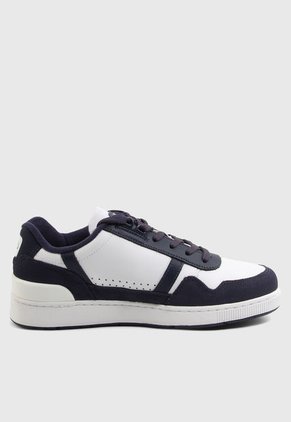 Tenis Lifestyle Blanco-Azul Navy Lacoste T-Clip