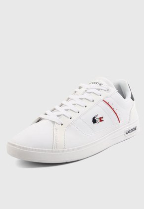 Tenis Lifestyle Blanco-Navy-Rojo Lacoste Sport Europa Pro