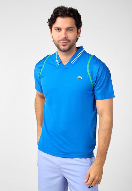 Polo Azul LACOSTE Tennis × Daniil Medvedev