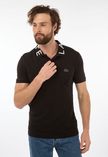 Camiseta Polo Negro-Blanco LACOSTE