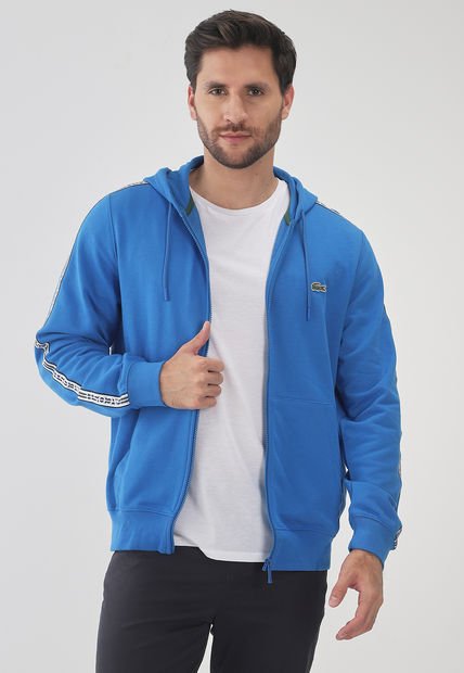 Hoodie Azul-Blanco LACOSTE