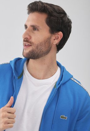 Hoodie Azul-Blanco LACOSTE