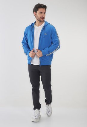 Hoodie Azul-Blanco LACOSTE