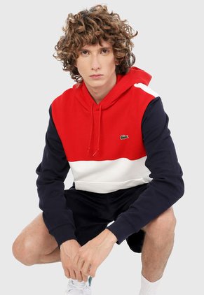 Buzo Rojo-Azul-Blanco Lacoste